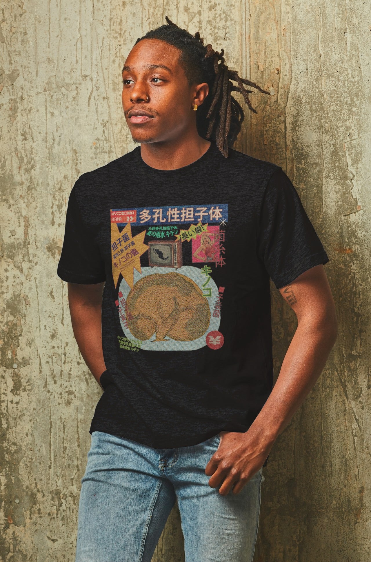 Tee shirt champignon Mycobonia flava
