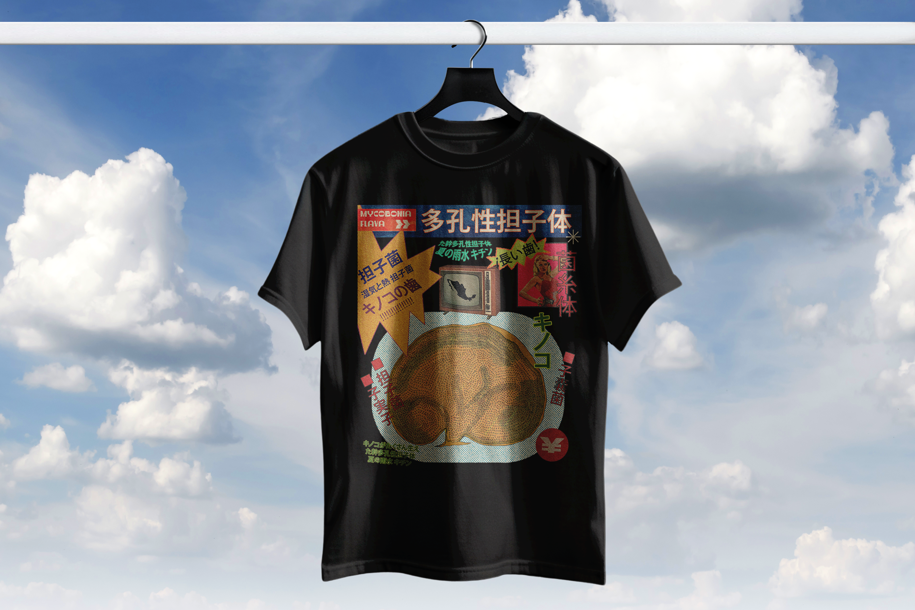 Tee shirt champignon Mycobonia flava