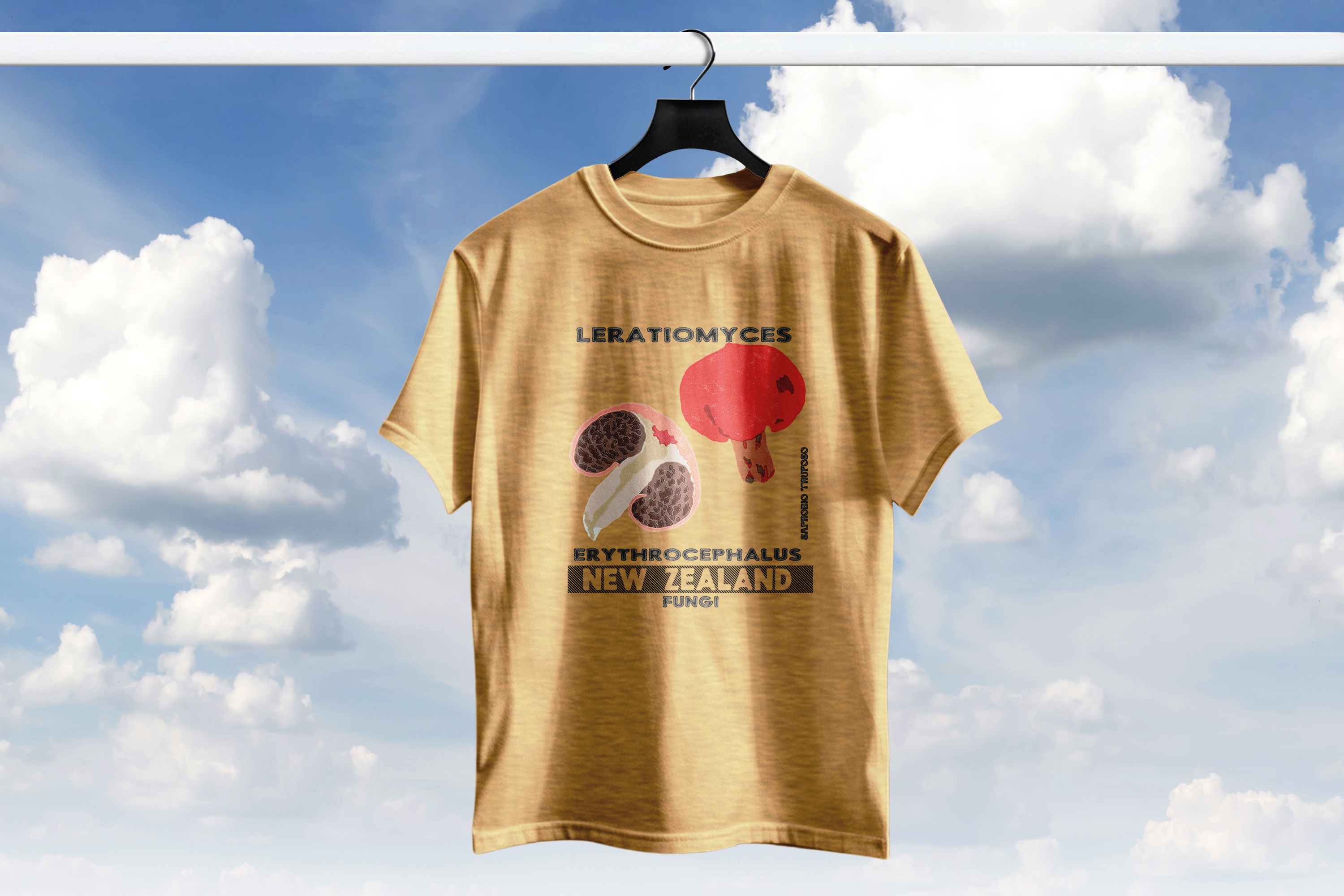 T-shirt fungus Leratiomyces erythrocephalus