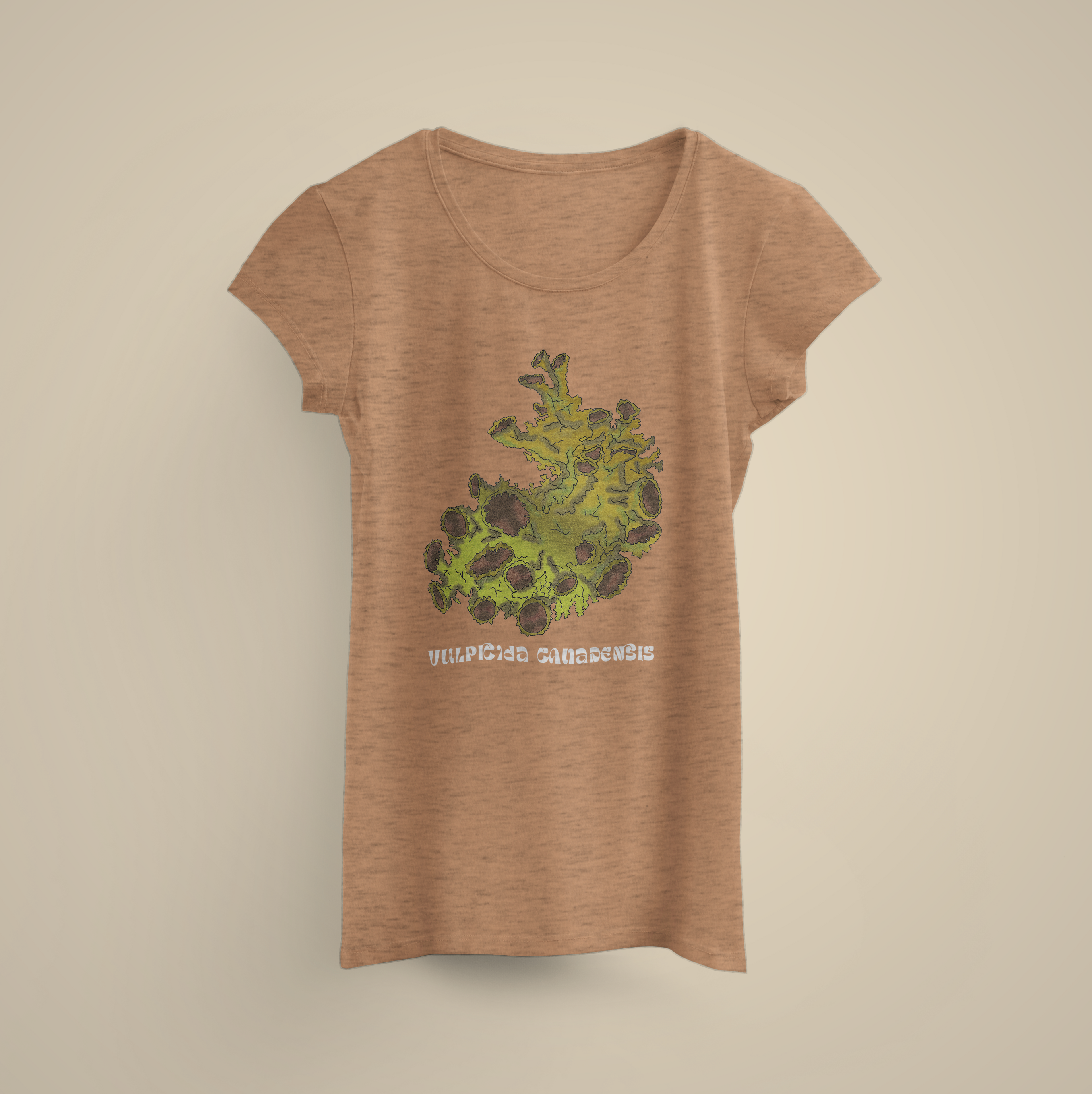 T-shirt fungus lichen Vulpicida canadensis Lady