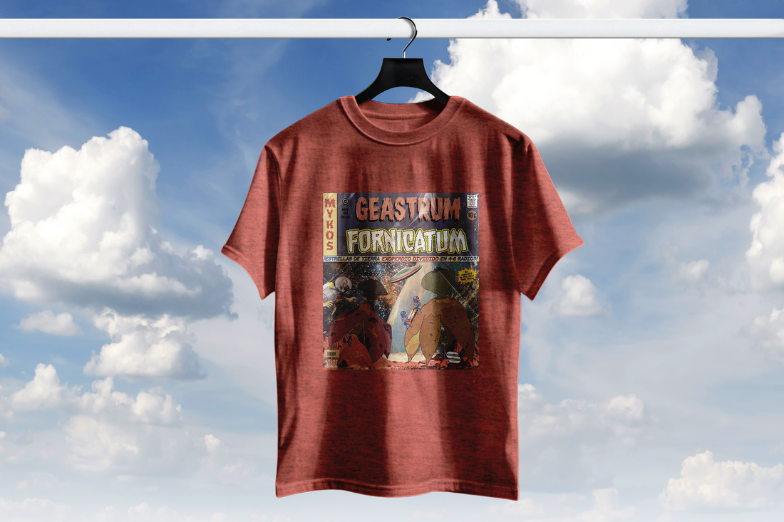 Playera hongo estrella de tierra Geastrum fornicatum