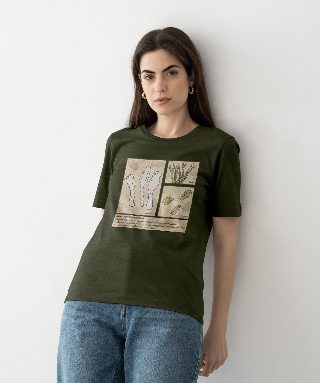 Playera hongo gelatinoso Calocera pallidospathulata dama
