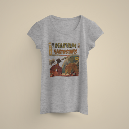 Playera mushroom earth star Geastrum fornicatum lady T-shirt